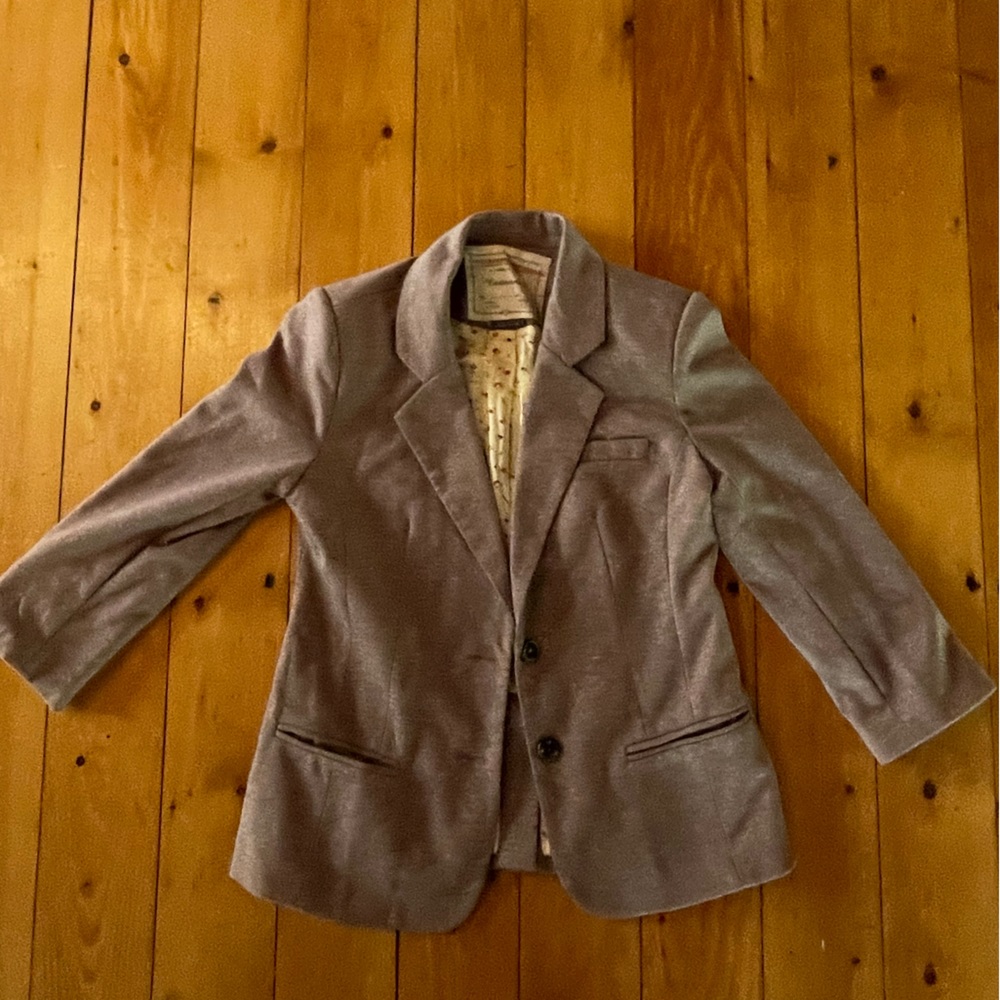 Anthro blazer with cropped sleeves